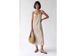 Besticktes A-Linien Midi Slipkleid