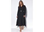 GüRtel-A-Linie Midi-Kleid