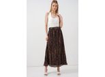 Hochtaillierter Paisley Midi A-Linien-Rock