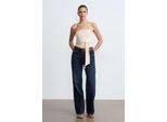 Schlanke Passform Strapless Bandeau-Bluse