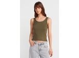 Rippstrick ÄRmellose Cami Bluse