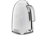 SMEG Elektrischer Wasserkocher, Wasserkocher KLF04SSEU, 2400 W, 1,7 Liter, De Kunststoff, Edelstahl, Chrom
