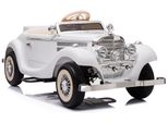 Mercedes Benz Oldtimer 540K Kinderfahrzeug Elektrofahrzeug 4x45W 12V/10Ah Ledersitz EVA Soft Reifen Weiß