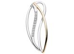 KettenanhäNger Jobo "AnhäNger 30 Mm", Gelbgold 333, Weiß, SchmuckanhäNger, Damen, Gelbgold 333 WeißGold 333, Gelbgold 333, WeißGold 333, KettenanhäNger, 333 Gold Bicolor Mit 9 Zirkonia