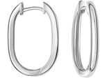 Paar Creolen Firetti "Schmuck Geschenk, Ohrringe Oval, Silber 925", Silber (Silberfarben), Ohrringe, Damen, 15Mm, Silber 925 (Sterlingsilber)