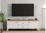 Lowboard Home Affaire "Bedford, Tv-Board, Tv-Kommode, Tv-Schrank, Tv-Unterschrank, Tv-MöBel", Weiß (Opaque Weiß), B:162Cm H:53,5Cm T:40Cm, Mdf, Metall, Spanplatte, Sideboards, Lowboard, Mdf-Profil 2D Ummantelt, Hotstamping