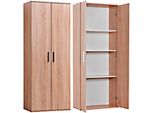 Mehrzweckschrank Procontour "Schrank Clara", Braun (Sonoma Eiche), B:64Cm H:167Cm T:34Cm, SchräNke, Mehrzweckschrank, HöHe 167Cm Mit Variabel Verstellbaren EinlegeböDen