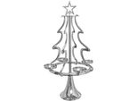 Adventsleuchter Otto Home "Tannenbaum, Weihnachtsdeko", Silber (Silberfarben), H:99Cm Ø:56Cm, Aluminium, Kerzenhalter, KerzenstäNder Aus Aluminium, HöHe 99 Cm