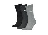 Socken Levi's "Levis Regular Cut Bw Logo Recycl Co", Herren, Gr. 39-42, Grau (Grau Combo), Baumwollmischung, Unifarben, Normal, Socken Socken, Mit Breitem Logobund