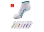 Sneakersocken Chiemsee, Damen, Gr. 39-42, Weiß, Baumwolle, Elasthan, Polyamid, Unifarben, Elastisch, Socken Sneakersocken, Mit Farbigen Logos