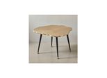 Kadima Design Moderner Couchtisch - Schwarz/Gold, Baumscheiben-Look Aus Aluminium