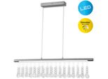 Näve LED Pendelleuchte "Nobilis", Silber (Satin, Nickel), 1, 1 Stk., Leuchten, HäNgeleuchte, Dimmbar, Warmweiß, L: 100Cm, Satin-Nickel, LED Pendelleuchte