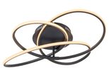 Globo Lighting LED Deckenleuchte "Panda", Schwarz, Leuchten, Deckenlampe/Wohnzimmer/Schlafzimmer/Modern, LED Deckenleuchte