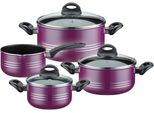 Topf-Set GSW "Milano Color", Lila (Violett), TöPfe, Extra Starker Ferrothermboden, Induktion