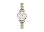 Quarzuhr Emporio Armani, Edelstahlfarben, Gelbgoldfarben, Armbanduhren, Damen, Quarzuhr, Armbanduhr, Damenuhr, Edelstahlarmband, Analog