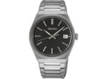 Quarzuhr Seiko, Silber (Silberfarben, Schwarz), Armbanduhren, Damen, Quarzuhr, Armbanduhr, Herrenuhr, Damenuhr, Datum, Saphirglas, Edelstahlarmband