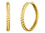 Paar Creolen Julie Julsen "925/- Sterling Silber Vergoldet 25Mm", Gold, Ohrringe, Damen, One-Size, Silber 925 (Sterlingsilber)