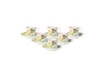 Tasse Villeroy & Boch "Espressotassen Mit Untertassen Amazonia Anmut 100 Ml 6Er Set Bunt", Bunt, Porzellan, TrinkgefäßE, Tasse