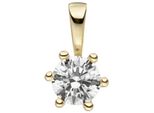 KettenanhäNger Jobo "AnhäNger Mit Zirkonia", Gold (Gelbgold 333), SchmuckanhäNger, Damen, Gelbgold 333, KettenanhäNger, 333 Gold