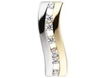 KettenanhäNger Jobo "AnhäNger Mit 7 Zirkonia", Gold (Gelbgold 333), SchmuckanhäNger, Damen, Gelbgold 333, KettenanhäNger, 333 Gold Bicolor
