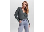 Strickjacke Vero Moda "Vmlea LS V-NECK Cuff Cardigan Noos", Damen, Gr. M, GrüN (Balsam GrüN), Strick, Obermaterial: 100% Polyacryl, Unifarben, Regular Fit Normal, V-Ausschnitt, RippbüNdchen, Strickjacken Strickjacke, Kunstfaser, Regular Fit