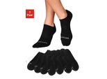 Sneakersocken Lascana Active, Damen, Gr. 39-42, Schwarz (7X Schwarz), Baumwolle, Elasthan, Polyamid, Unifarben, Elastisch, Socken Sneakersocken, Mit FußFrottee