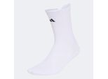 Funktionssocken Adidas Performance "Run Msg Crew", Damen, Gr. S, Weiß, Schwarz, Obermaterial: 100% Polyamid, Socken