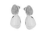 Paar Ohrstecker Firetti "Schmuck Geschenk Silber 925 Ohrschmuck Ohrringe PläTtchen", Silberfarben, Kristallweiß, Kristallweiß, Ohrringe, Damen, Silber 925 (Sterlingsilber), Mit Zirkonia (Synth.)