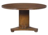 Casa Padrino Luxus Eichenholz Esstisch Braun Ø 135 x H. 78 cm - Massivholz Esszimmermöbel