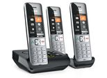 Gigaset 500A Comfort Trio - Schnurlostelefon - Anrufbeantworter - ECO DECT\GAP\CAT-iq - Silver Black + 2 zusätzliche Handsets