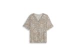 Tom Tailor Damen Plus Size - Bluse Aus Viskose, Rosa, GeblüMt, Gr. 52