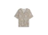 Tom Tailor Damen Plus Size - Bluse Aus Viskose, Rosa, GeblüMt, Gr. 46