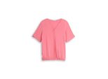 Tom Tailor Damen Plus Size - Bluse Aus Viskose, Rosa, Uni, Gr. 44