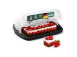 Novaliv Kuchen-Transportbox XL (Rechteckig 47 X 35 X 11 Cm), Aufbewahrungsbox Aufklappbar, Party-Box Container Tortentransportbox TortenbehäLter BehäLter, Kuchen Torten Buffet Feier Transport Box