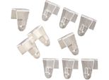 Fensterhaken Ruco "Fensterklipp, 10Er Set", Transparent, B:2,6Cm H:3,7Cm L:2,6Cm, Kunststoff, Haken, Kein Bohren, Kein Kleben, Made In Germany