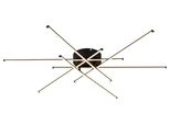 Globo Lighting Deckenleuchte "Lawson", Schwarz Matt, Ø 80Cm H: 7,7Cm, 1 Stk., Leuchten, Deckenlampe Wohnzimmer-Leuchte Schlafzimmer-Leuchte Flur KüChe, Deckenleuchte