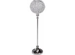 KerzenstäNder Otto Home "Kristall", Silber (Silberfarben), H:54Cm Ø:16Cm, Aluminium, Kristallglas, Kerzenhalter