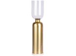 Kerzenhalter Kayoom "Bodenkerzenhalter Shyam 225", Gold, B:16Cm, Marmor, Metall, Kerzenhalter, Kerzenhalter, Bodenkerzenhalter Aus Metall, Marmor-Sockel, Windlicht Aus Glas