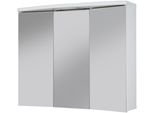 Spiegelschrank Jokey "Ancona Led", Weiß, B:82,5Cm H:69,1Cm T:25Cm, Mdf, SchräNke, Spiegelschrank, 83 Cm Breite