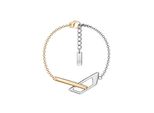 Armband Diesel "Schmuck Geschenk Edelstahl Armschmuck Armkette D Logo", Gold (Edelstahlfarben, Gelbgoldfarben), ArmbäNder, Damen, 21Cm, Edelstahl, Armband