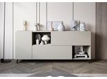 Sideboard Home Affaire "Phuket, Kommode Mit 1 TüR, 2 Klappen Und Offenen FäChern", Beige (Kaschmir), B:180Cm H:76Cm T:39Cm, Abs-Kunststoff, Hartfaserplatte, Holzwerkstoff, Kunststoff, Sideboards, Sideboard, 180 Cm Breit, Modernes Design Mit Viel Stauraum