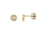 Paar Ohrstecker Titania "Titanohrstecker", Goldfarben, Ohrringe, Damen, Titan, Mit Zirkonia