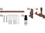 Torbeschlag Alberts "Duravis Beschlagssortiment", Braun (Rostbraun), Stahl, BeschläGe, FüR Einzeltore, Duplexbeschichtet