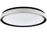 Eglo Deckenleuchte "Seluci", Schwarz, Ø 49Cm H: 8Cm, 1 Stk., Leuchten, Wand-/Deckenleuchte, H8 X Ø49 Cm, 4X10W Inkl., Deckenleuchte
