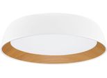 Nova Luce Deckenleuchte "Sigi", Weiß, Holz, 1, Ø 45Cm H: 10Cm, 1 Stk., Leuchten, Deckenleuchte