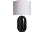 Pauleen Tischleuchte "Mystic Shine Max 20W E14 Weiß/Schwarz 230V Stoff/Keramik", Schwarz (Weiß, Schwarz), Ø 26Cm H: 44Cm, 1 Stk., Leuchten, IP20, Tischleuchte