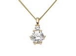 KettenanhäNger Firetti "Schmuck Geschenk Gold 333 Halsschmuck AnhäNger FüR Halskette", Gold (Gelbgoldfarben, Kristallweiß, Kristallweiß), SchmuckanhäNger, Damen, Gelbgold 333, 0,85 G, KettenanhäNger, Mit Zirkonia (Synth.)