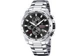 Chronograph Festina "Chronograph Sport", Silber (Silberfarben, Schwarz), Armbanduhren, Herren, Chronograph, Armbanduhr, Quarzuhr, Herrenuhr, Stoppfunktion, Edelstahlarmband