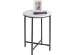 Beistelltisch Haku "Sofatisch, Wohnzimmertisch", Weiß (Anthrazit, Anthrazit, Anthrazit), B:39Cm H:53Cm T:39Cm, Tische, Beistelltisch, Rund - Aus Metall Anthrazit - Ø/H 39/53 Cm