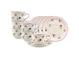 Tasse Villeroy & Boch "FrüHstüCkstassen Mit Untertassen Petite Fleur 260 Ml 6Er Set Bunt", Bunt, B:17Cm H:9,3Cm Ø:17Cm, Porzellan, TrinkgefäßE, Tasse, SpüLmaschinenfest, Mikrowellensicher
